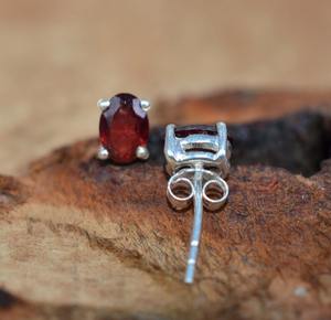 Boho Style 925 Sterling <b>Silver</b> <b>Drop</b> <b>Earrings</b> with Garnet Gemstone Handmade Jewelry for Women for Weddings Special Occasions - Product Image 3