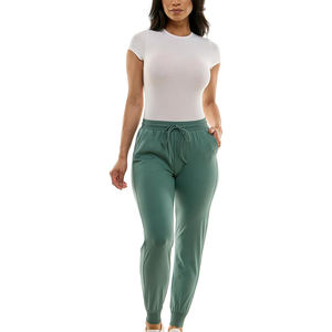 Pantalones Deportivos de Chándal al por Mayor, Corte Regular, Hasta la Rodilla, Ecológicos, Transpirables, con Cierre de Cordón y Bolsillos para Mujer - Product Image 1