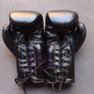 Hot Selling Handmade Genuine Cowhide Leather Custom Professional Boxing <b>Gloves</b> Hand <b>Grips</b> Breathable Lightweight Laced Wrist - Product Image 3