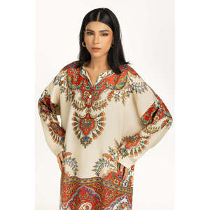 Ensemble coordonné bohème en viscose imprimée IPST-55307 en tissu crêpe pour le printemps/été - Product Image 3