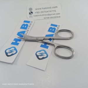 Vente en gros de ciseaux professionnels de manucure et de pédicure de haute qualité à lame tranchante avec logo personnalisé Ciseaux à cuticules pour ongles à usage esthétique - Product Image 2