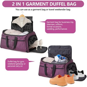 Bolsa de lona de viaje con correa ajustable Bolsa de lona deportiva en blanco Bolsa de gimnasio - Product Image 5