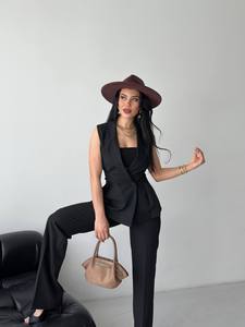 Vestidos de Lona Personalizados para Mujer, Marca Privada, Ecológicos, Vintage, Elegantes, de Verano, Largos, de Manga Corta, 320g, al por Mayor - Product Image 3