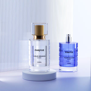 Emballage de parfum, bouteille de parfum en verre vide filetée en forme de cylindre à bouchon carré de 50ml - Product Image 3