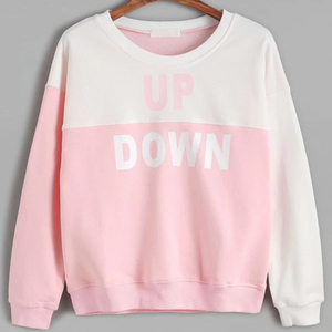 Sweat-shirt en molleton de coton imprimé pour femmes, motif à carreaux - Tailles et couleurs personnalisables - Product Image 5