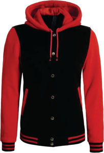 Veste d'université pour femmes Turn Down Shoulder Baseball College Jacket Vestes en cuir véritable pour femmes en gros - Product Image 5