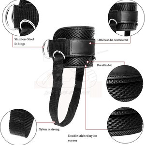 Nueva llegada de alta calidad respetuoso con el medio ambiente neopreno/algodón gimnasio Fitness pie correas diseño antideslizante para levantamiento de pesas soporte de tobillo - Product Image 3