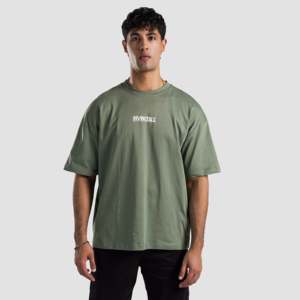 T-shirt 100 % coton abstrait vert, style streetwear décontracté, en tissu jersey respirant de 280 grammes, avec motifs unis et graphiques - Product Image 2