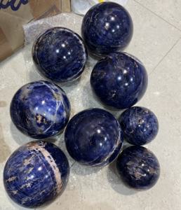 Esfera de Cristal de Sodalita Natural Pulida, Azul, de 5-7 cm, para Sanación, Reiki, Decoración, Piedra Preciosa al por Mayor, Estilo Mascota - Product Image 2