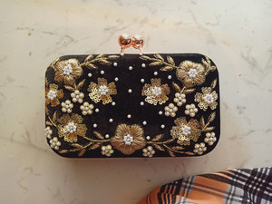 Bolso de Mano de Terciopelo Multicolor de Lujo con Flores, Lentejuelas y Perlas Bordadas a Mano, para Unisex, Diseñador Personalizado, Bolso de Fiesta, Venta al por Mayor - Product Image 6