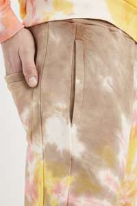 ชุดวอร์มผ้าฝ้ายทรงถุงมีฮู้ดและกางเกงวอร์มสำหรับผู้ชายชุดวอร์มผ้าฟลีซย้อมสีแบบกำหนดเองโลโก้ได้ - Product Image 4