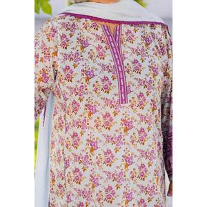 Camisa de Lino y Seda con Estampado Floral Azul sin Costuras para Mujer, Estilo Vintage, Larga, Talla XL, para Primavera y Otoño - Product Image 3