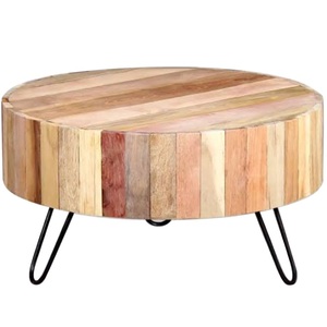 Table d'angle de Restaurant de finition en résine pour l'utilisation de café ou de cantine Table d'accessoires de décoration de meubles en bois rustique Offre Spéciale - Product Image 2