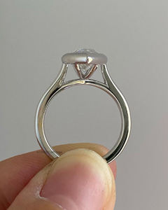 3 CT Marquise แหวนหมั้นเพชรโมอิสตัดสีโรสโกลด์ชุดกรอบยาวแหวนแต่งงานที่ทันสมัยได้รับการรับรองแหวนเจ้าสาวสำหรับเธอ - Product Image 5