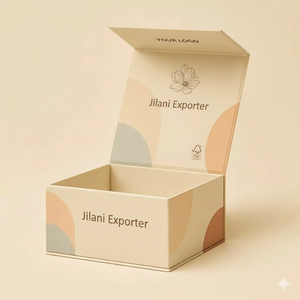 Cajas de Embalaje de Cartón Corrugado Magnético Rígido Personalizadas, Forro de Esponja, Materiales Reciclados, Cierre Magnético, Asa para Regalos y Manualidades - Product Image 4