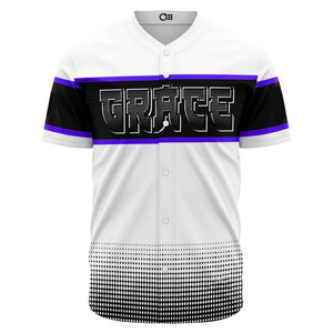 Camiseta de Béisbol Personalizada al por Mayor, Transpirable, 100% Poliéster, Secado Rápido, Cuello en V, Tallas Personalizables, Impresión por Sublimación - Product Image 1