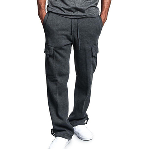 Pantalon de survêtement décontracté pour hommes Pantalon de jogging en molleton respirant taille moyenne à séchage rapide Vêtements de plein air anti-rides, pantalon pour homme, teint uni - Product Image 6