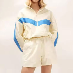 2025 personnalisé léger femmes sport formation costume respirant imprimé printemps coupe-vent veste et short ensemble - Product Image 2