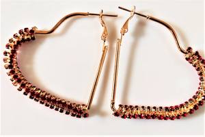 Pendientes de aro con flecos bohemios de macramé de algodón hechos a mano de alta calidad para mujer chapado en oro para fiestas de boda - Product Image 4