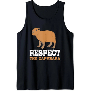 <b>Black</b> Cartoon 3D Print Capybara Tank Top Men Kids Summer Casual Oversized Sleeveless T Shirts Quick Dry Tops Gym Fitness <b>Vest</b> - Product Image 1
