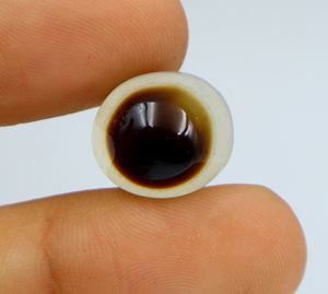 พลอยอาเกตทรงหลังเบี้ยตาธรรมชาติ16X14X10MM เรียบทรงรีสำหรับทำเครื่องประดับ - Product Image 2