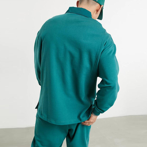 Ensemble de pantalons de jogging empilés personnalisés Survêtements d'été Sweatshirt à capuche avec broderie en détresse et ensembles de pantalons de survêtement évasés pour hommes - Product Image 4