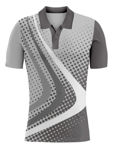 เสื้อโปโลพิมพ์ลายเต็มตัวสำหรับผู้ชาย พร้อมโลโก้แบบกำหนดเอง ผลิตจากโพลีเอสเตอร์ เหมาะสำหรับงานกอล์ฟและเป็นเสื้อยูนิฟอร์ม รับผลิตเสื้อยืดแฟชั่นแบบ OEM - Product Image 3