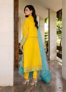 ชุดเดรส3ชิ้นพร้อมคอปัก,ชุดมุสลิมและปากีสถานผู้หญิงชาติพันธุ์สวมสนามหญ้า Salwar Kameez - Product Image 4