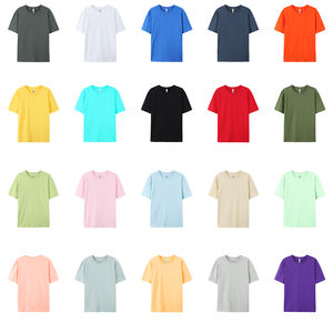 T-shirts décontractés pour hommes en coton 100% en gros, tissu tricoté 100%, t-shirt vierge - Product Image 2