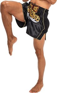 กางเกงขาสั้นผ้าซาตินผ้าโพลีเอสเตอร์พิมพ์ลายพิมพ์ซับลิเมชันสำหรับฝึกซ้อมสำหรับนักมวยมวยไทยกางเกงขาสั้นออกแบบโลโก้ได้ตามต้องการ - Product Image 3