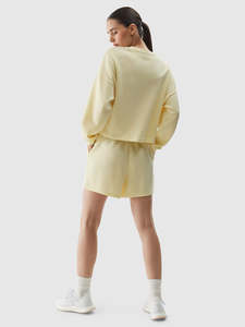 Women Workout Terry Sweat Shorts OEM 100% Cotton <b>Elastic</b> <b>Waist</b> Breathable Summer Gym Fitness Mid Wast Side Pockets - Product Image 2