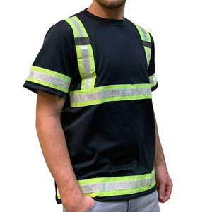 Camisa de seguridad de alta visibilidad para hombre más vendida ropa de trabajo de algodón de manga corta reflectante personalizada a prueba de agua - Product Image 5
