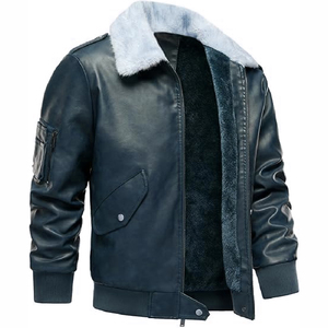 Chaqueta personalizada de cuero genuino de alta calidad para hombre, chaqueta de cuero con cremallera bordada, impermeable, transpirable, ecológica - Product Image 3