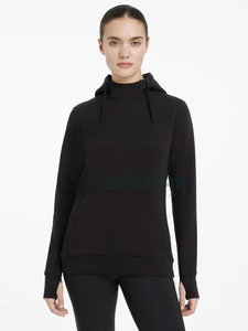 <b>women</b> equestrian hoodie <b>thermal</b> fleece zip up sweatshirt with adjustable drawstring hood stylish slim fit long sleeve riding <b>top</b> - Product Image 6
