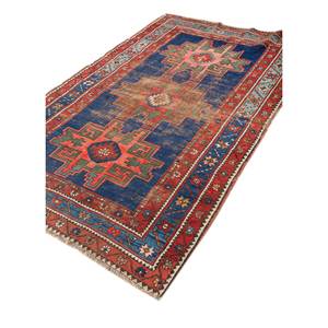 Tapis en laine noué à la main Kiaan à motif géométrique bleu Pae-5250 9x12 pouces pour la décoration de la maison, du salon, et l'utilisation en voiture – Tapis Jaipur US - Product Image 2