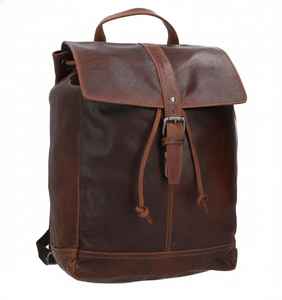 Mochila Vintage de Cuero Genuino Marrón Oscuro para Hombre, Bolsa para Portátil de 15 Pulgadas, Mochila Escolar Universitaria con Forro de Algodón - Product Image 1