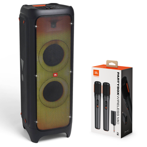 Nuevo y Popular Partybox 1000, Altavoz Portátil para Fiestas de 1100 W con 2 Micrófonos Inalámbricos - Product Image 1