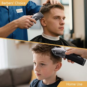 Tondeuse à cheveux sans fil professionnelle pour hommes, tondeuse à barbe de qualité barbier avec source d'alimentation, prise US - Product Image 1