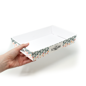 Plateaux en papier personnalisés pour hamburgers et frites F 17x25x5 Cm - Product Image 3