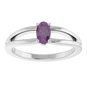 Anillo de Piedra de Nacimiento con Diseño Geométrico Juvenil, Chapado en Rodio y Circonita, Joyería para Uso Diario y Bodas con Corte Ovalado en Forma de Diamante - Product Image 3