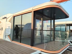 Capsule Spatiale Modulaire Préassemblée de Luxe Étanche de 5, 8, 11 Mètres, 1 ou 2 Chambres, 1 Salle de Bain, pour Hôtel, Boutique ou <span class=keywords><strong>Location</strong></span> - Product Image 2