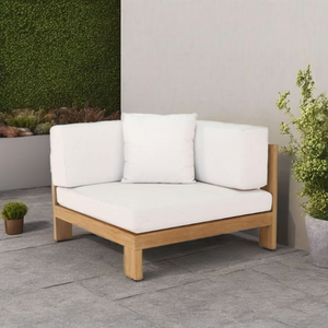 Canapé d'extérieur moderne minimaliste de haute qualité en teck massif pour hôtels et appartements, origine Indonésie - Product Image 5