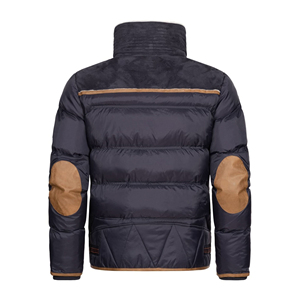 Vêtements d'hiver à fermeture éclair veste parka pour hommes veste élégante en fourrure à col montant vêtements de saison froids avec logo personnalisé vente en ligne - Product Image 2