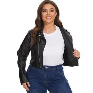 Venta al por mayor de chaquetas de bombardero de la motocicleta de cuero genuino de las mujeres impresas con estilo de alta calidad servicio OEM - Product Image 6