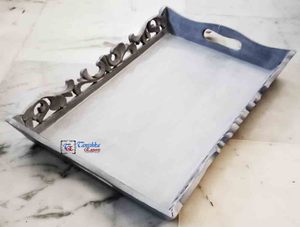 Bandeja Rectangular de Madera para Servir, Plato de Madera Artesanal con Asas para Cocina y Comedor, Venta al por Mayor OEM - Product Image 5