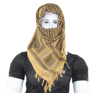Shemagh Palestine Keffiyeh ผ้าคอตตอน100% สำหรับผู้ชาย, ผ้าพันหัวเพนท์บอลสำหรับเดินป่ากลางแจ้งทะเลทรายแนวยุทธวิธี - Product Image 5