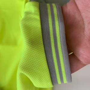 Camisa de Trabajo de Seguridad de Manga Larga Unisex de Alta Visibilidad, Corte Regular, con Franja Reflectante, Poliéster Antiestático de Secado Rápido - Product Image 4