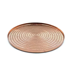 Assiette de service ronde de luxe pour les fêtes de mariage, service de traiteur, assiette de service en aluminium artisanal - Product Image 6