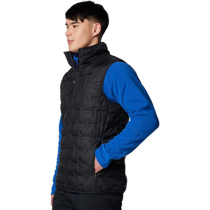 เสื้อกั๊กแจ็กเก็ตขนเป็ดสำหรับผู้ชายเสื้อแจ็คเก็ตขนสัตว์ซักสีพื้นมีซิประบายอากาศกันลม - Product Image 5