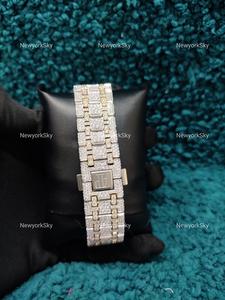 VVS Moissanite Diamond <b>Watch</b> Fully Iced Out Stainless Steel Glass Dial Fashion Men's Luxury <b>Watch</b> Indian Supplier - Product Image 5